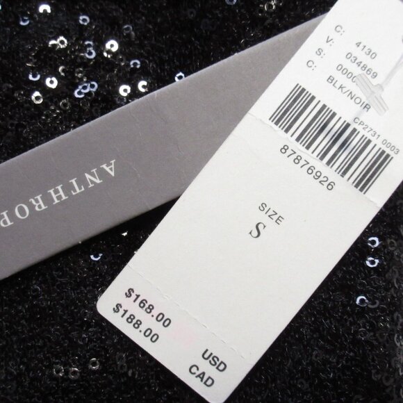 Anthropologie Black Sequin Dress - Picture 10 of 11